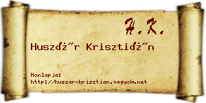 Huszár Krisztián névjegykártya