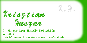 krisztian huszar business card